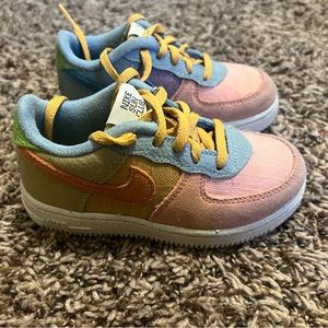 Nike Air Force 1 LV8 Sun Club Toddler Girls Size 9 Color Block Sneaker Shoes